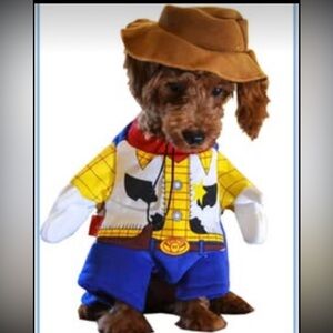 Toy Story Woody Dog Costume with Hat - Large